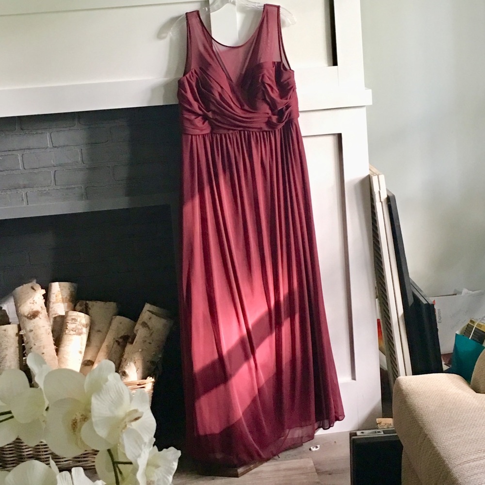 David’s Bridal maroon / burgundy gown